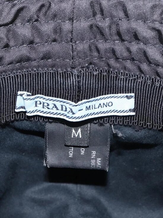 PRADA Hat Nylon M Black Auth 181375M main image 8